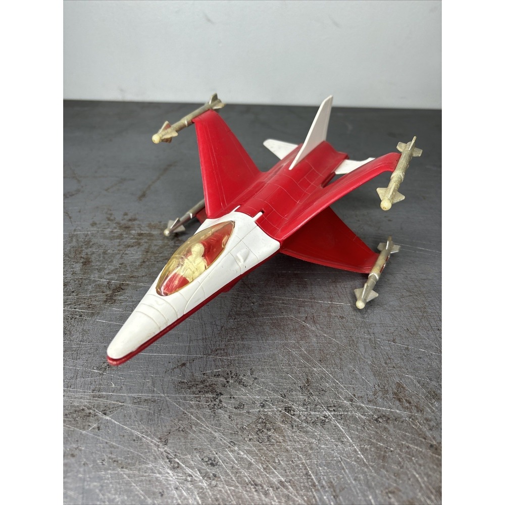 Vintage Processed Plastic X-Wing Jet Fighter Plane 6290 Red RARE Color HTF